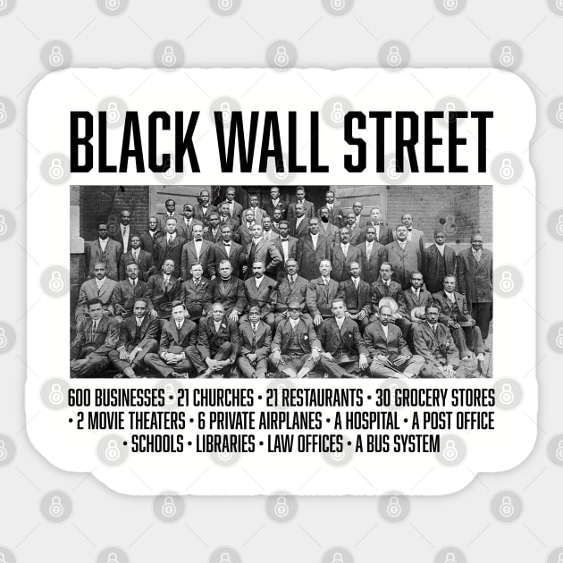 Black Wall Street Facts, Black History Sticker by UrbanLifeApparel
